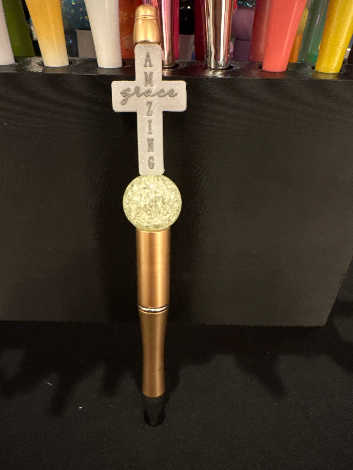 Amazing Grace Cross: Focal Beaded Pen