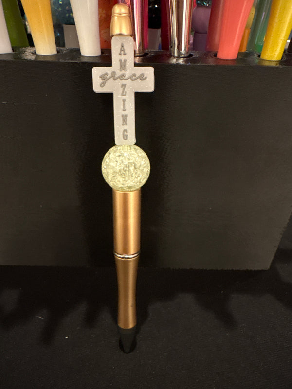 Amazing Grace Cross: Focal Beaded Pen