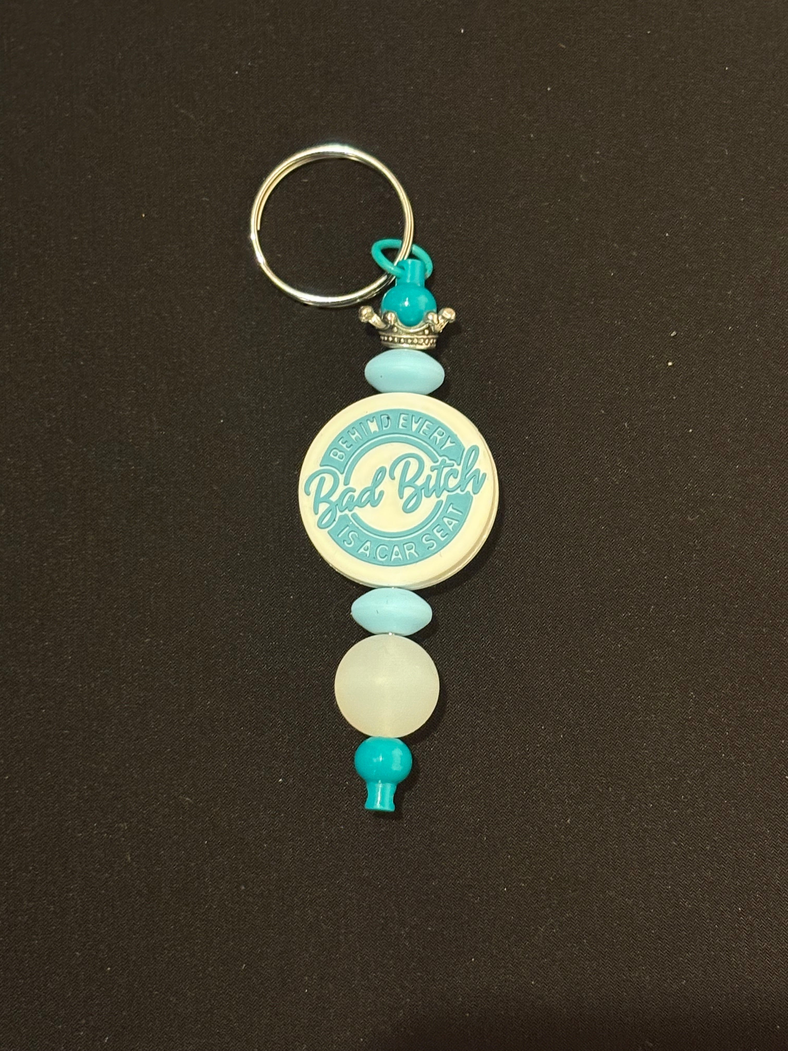 Bad Bitch with a carseat: Regular Keychain