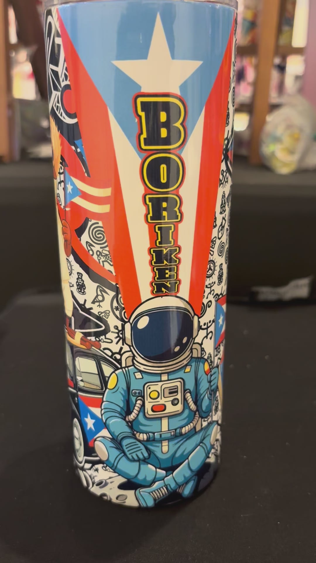 Boriken (Puerto Rico): Sublimated Tumbler 20oz