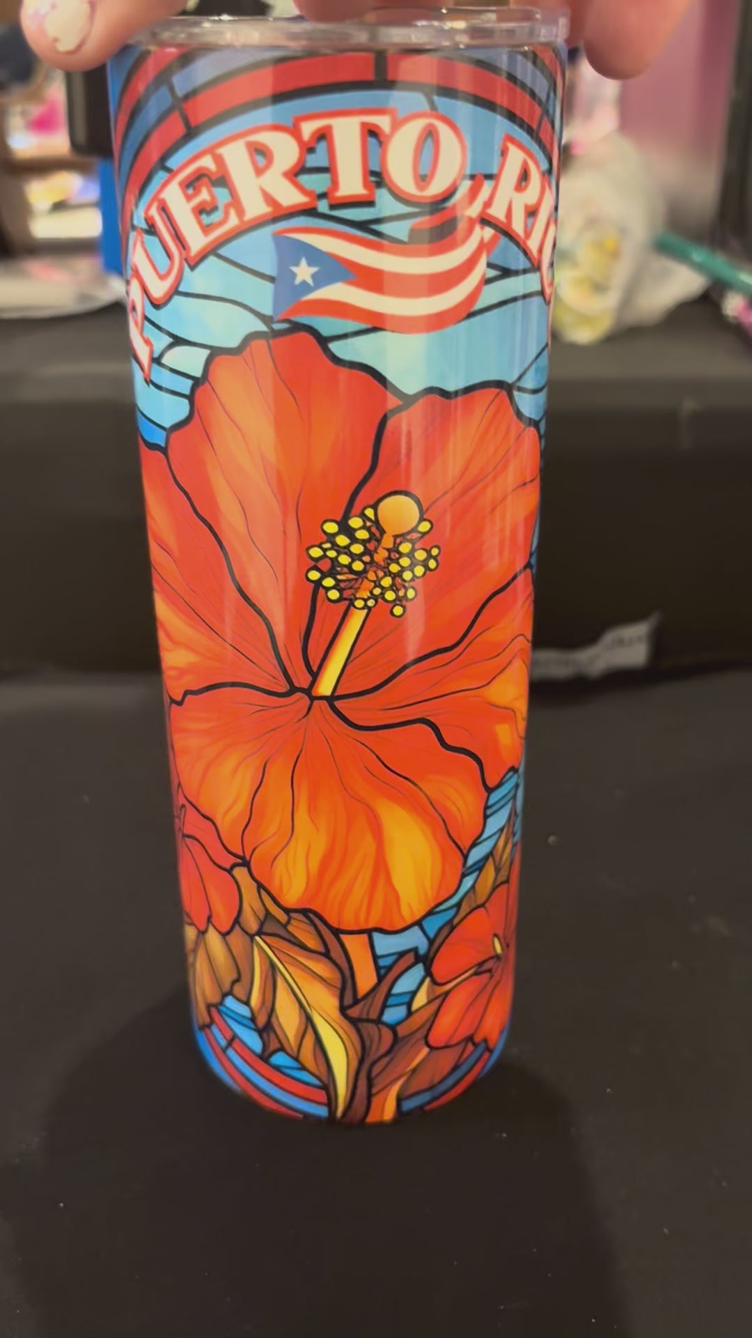 Puerto Rico Flor de Maga: Sublimated Tumbler 20oz